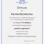Dyplom za III miejsce w konkursie "polska zagranica"